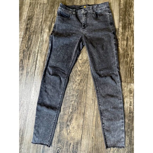 Lucky Brand Denim - Lucky Brand Womens Jeans Size 4 Black Legging Brooke Raw Hem Comfort Denim. 695